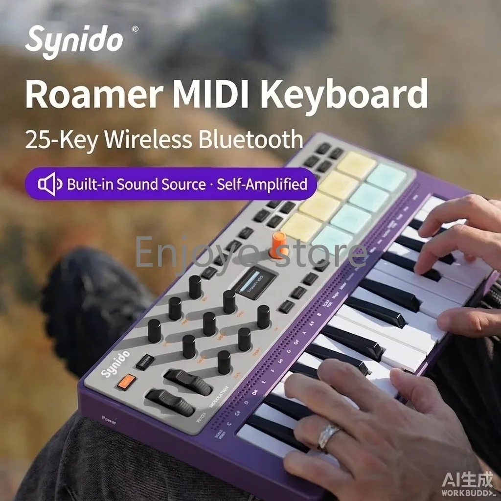 Synido TempoKEY W25：ワイヤレスMIDIキ - Midi Controller Pad のレビューと価格