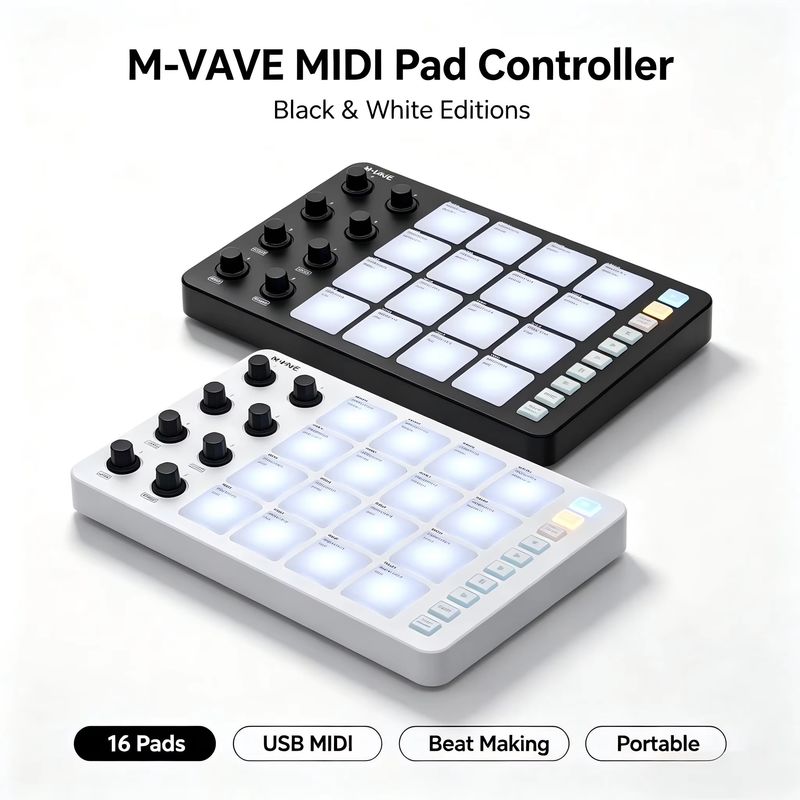 M-Vave Smc-Pad：プロフェッショナルグレードのワ - Midi Controller Pad のレビューと価格